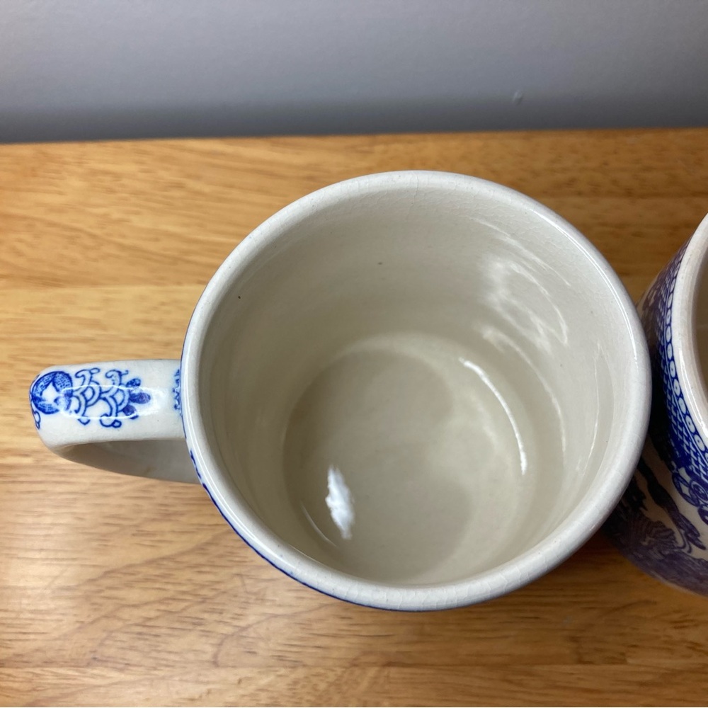 Lot of 4 Blue Willow Coffee Cups Mugs Japan Vintage - Picture 8 of 15
